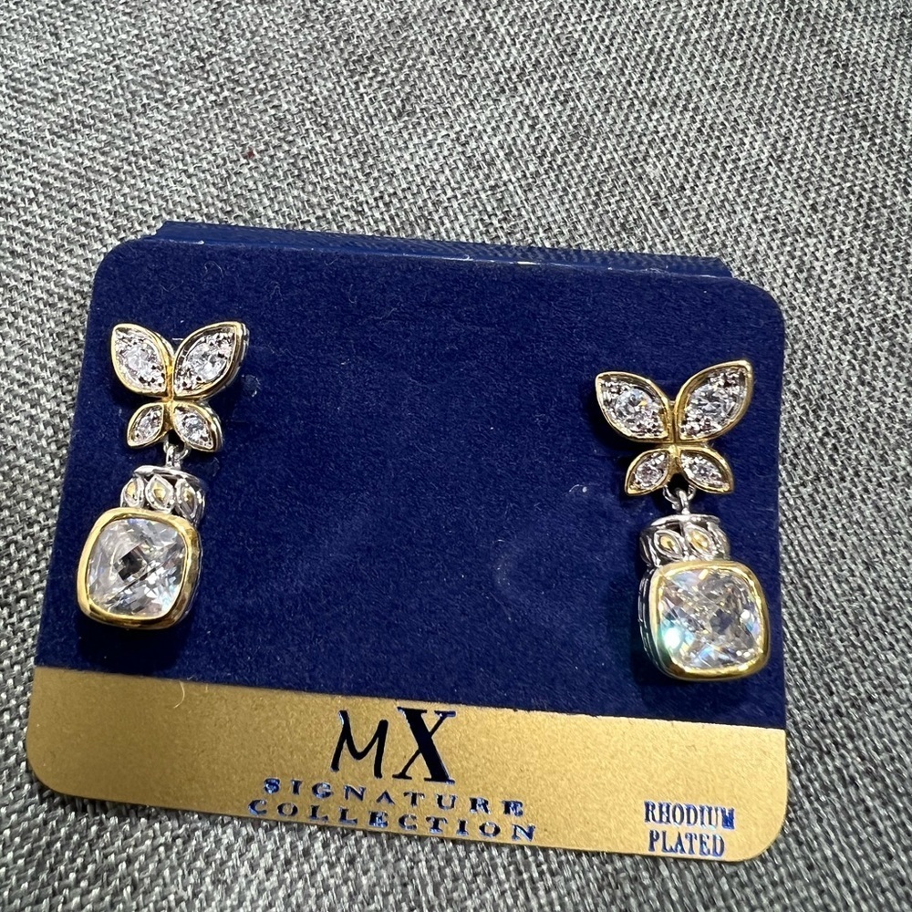 MX Signature Collection CZ Stones in Rhodium Plated Setting,Lasting Fini☑️ - Picture 2 of 7